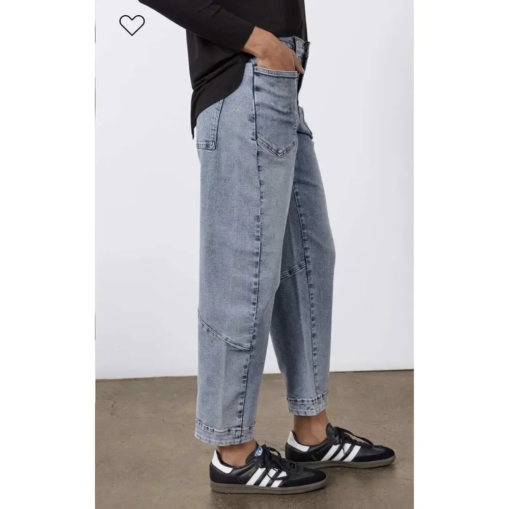 NWT Ruti Denim The Slouchy Jean 2.0 •6P• Wide Barrel Leg Taper Vintage Wave $269